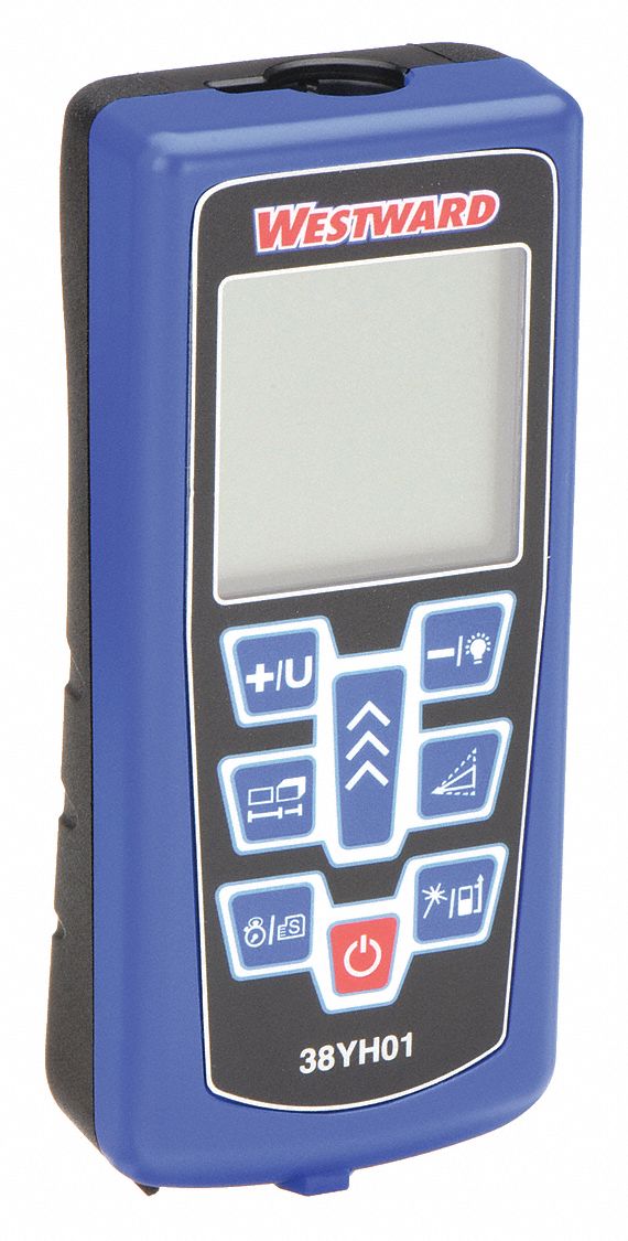 Laser Distance Meter, Indoor, Maximum Measuring Distance 330 ft