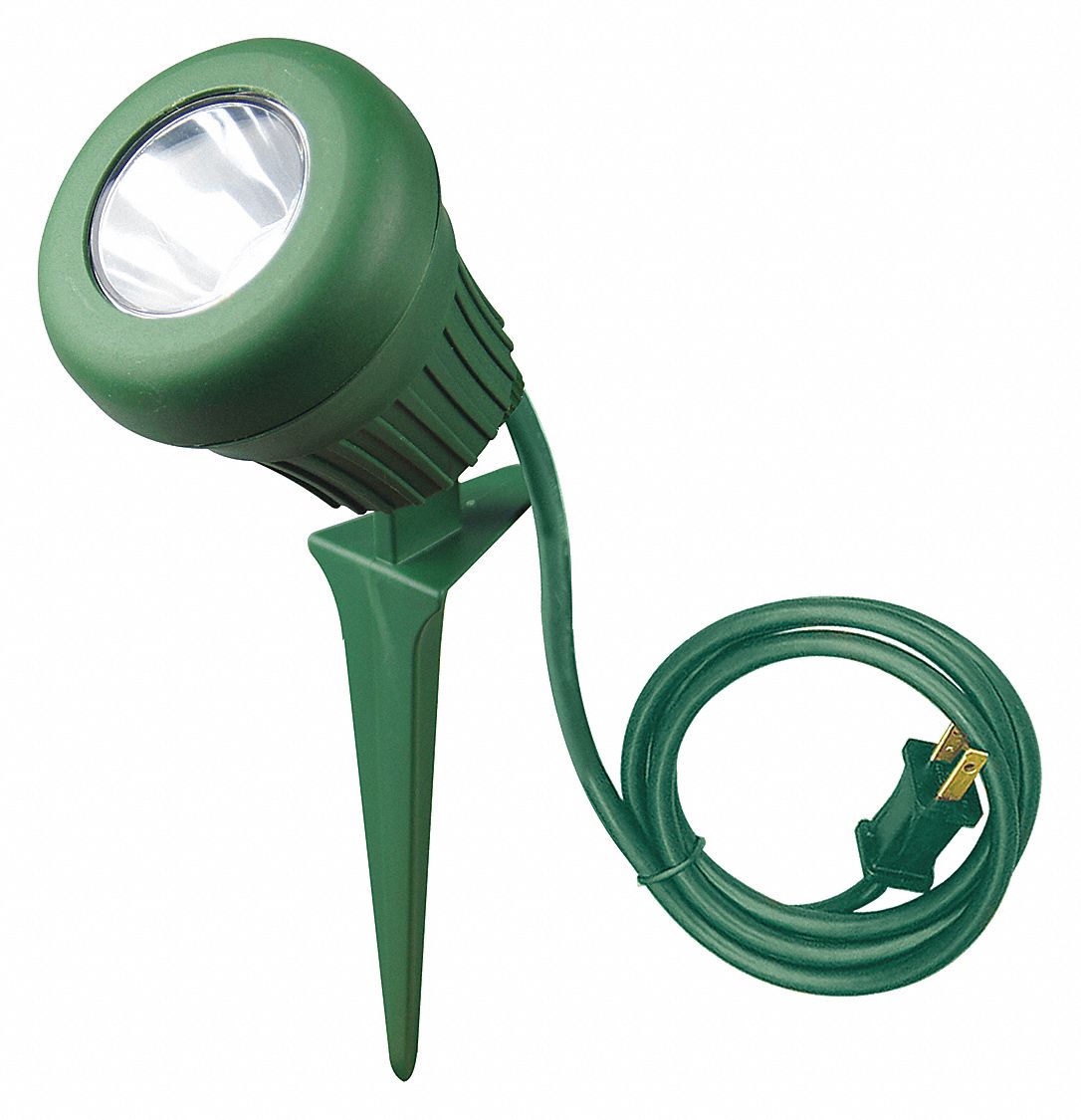 LED Floodlight: Ground, 200 lm, 60 W Fixture Watt, 120V AC, NEMA 5x5, Green, LED
