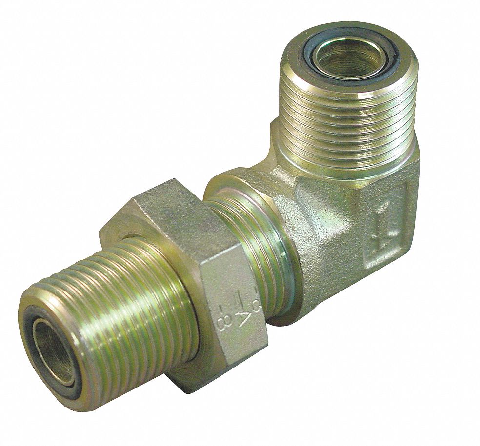 1/2 in x 1/2 in Fitting Size, Male x Male, Hydraulic Hose Adapter ...