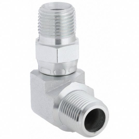 1/2 in x 1/2 in Fitting Size, Male x Male, Hydraulic Hose Adapter ...