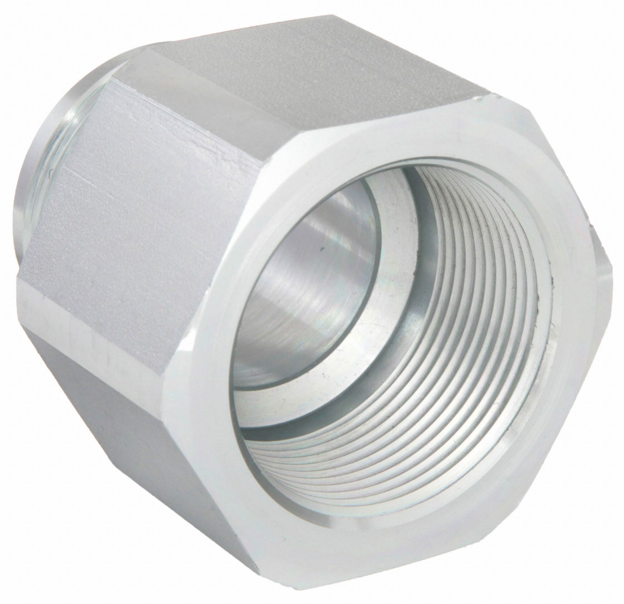 Hydraulic Hose Adapter: 1 1/2 in x 1 1/2 in Fitting Size, Female x Male, NPTF x JIC, Rigid, Straight