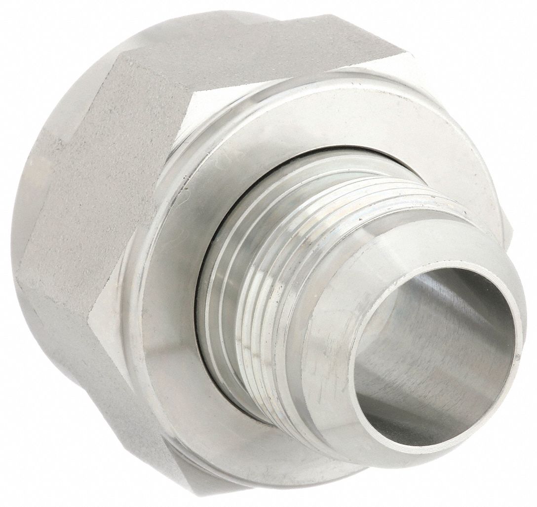 Hydraulic Hose Adapter: 1 1/4 in x 1 in Fitting Size, Female x Male, JIC x JIC, Swivel, Straight