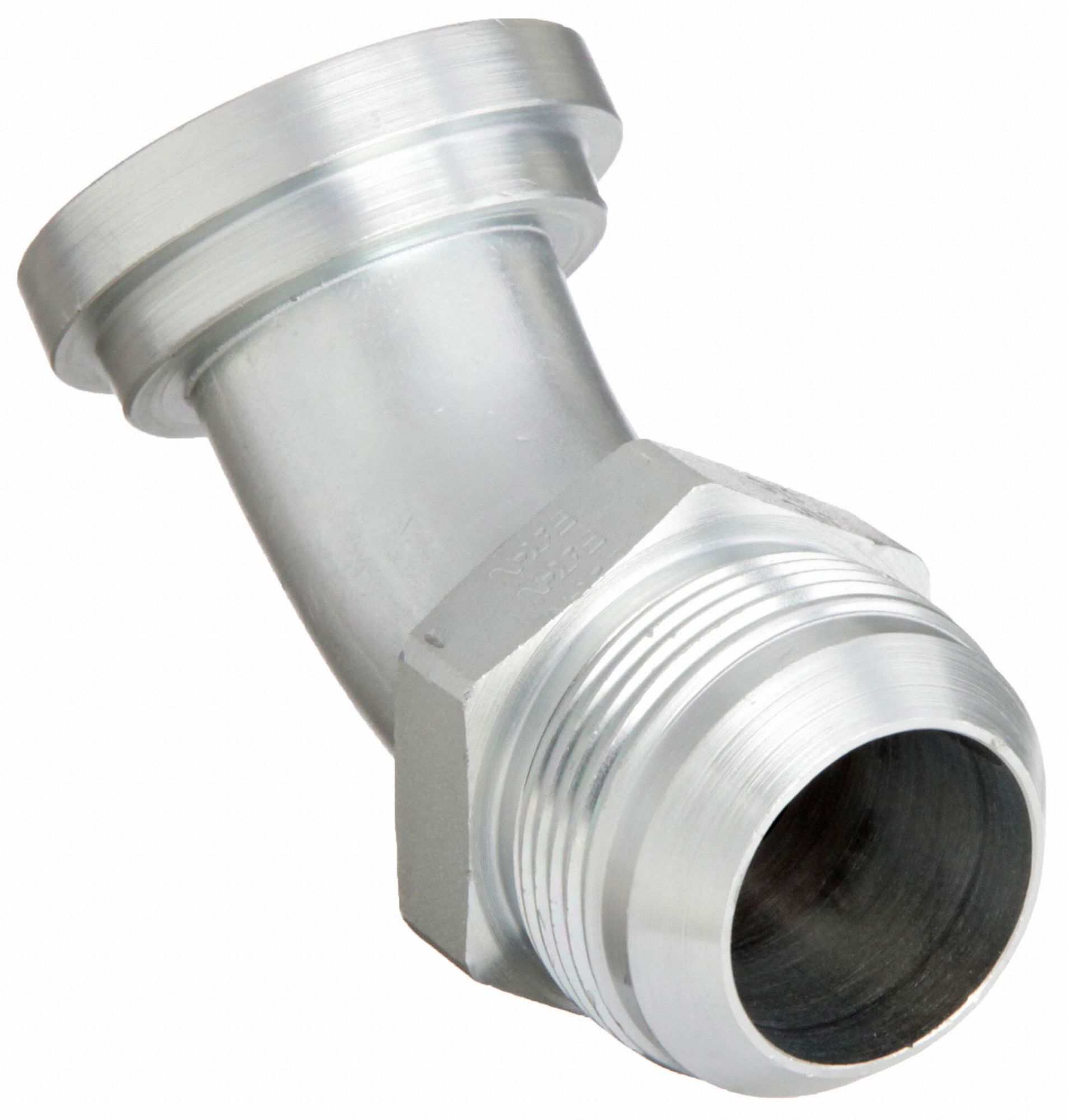 Hydraulic Hose Adapter: 1 1/2 in x 1 1/2 in Fitting Size, Male x Male, Flange x JIC, Rigid