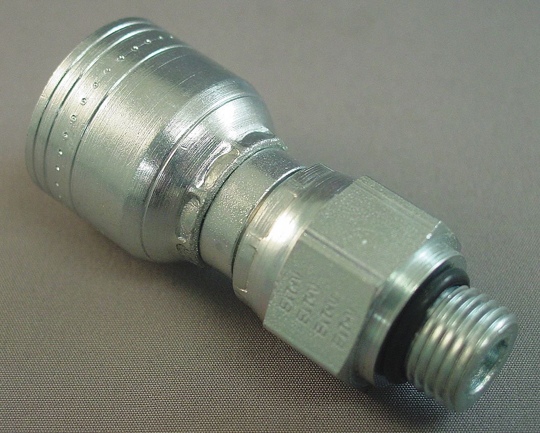 EATON AEROQUIP Hydraulic Crimp Fitting Steel x Steel, Straight, 8 For