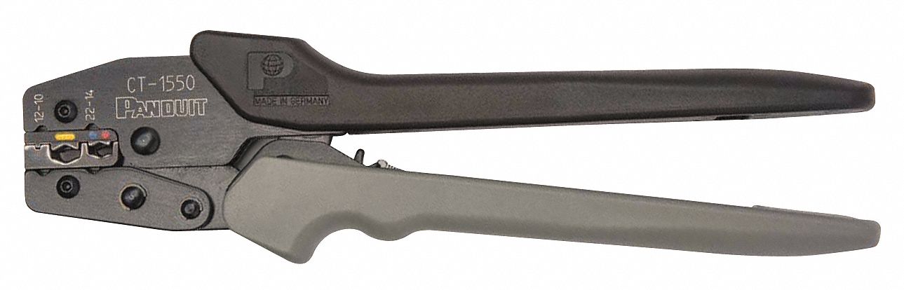 CRIMPER, FOR INSULATED CONNECTORS/INSULATED TERMINALS, 10 3/4 IN OVERALL L, AUTO, STEEL