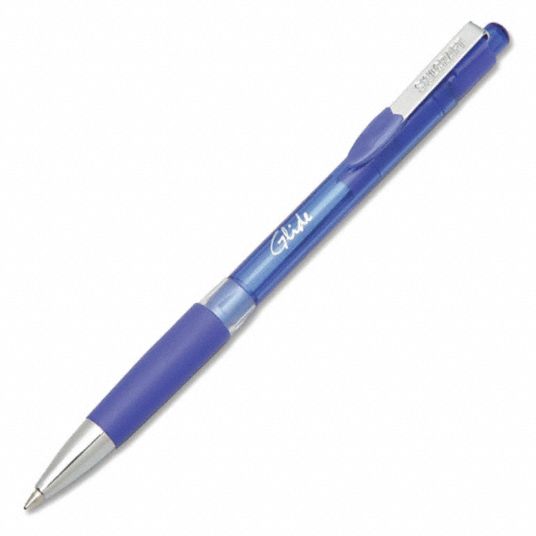ABILITY ONE Ballpoint Pens Blue, 1 mm Pen Tip, Retractable, Includes Pen Cushion, Recycled