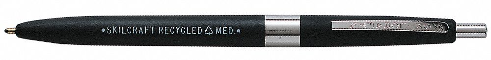 38YV44 - Ballpoint Pen 1.0 mm Black Smooth PK12