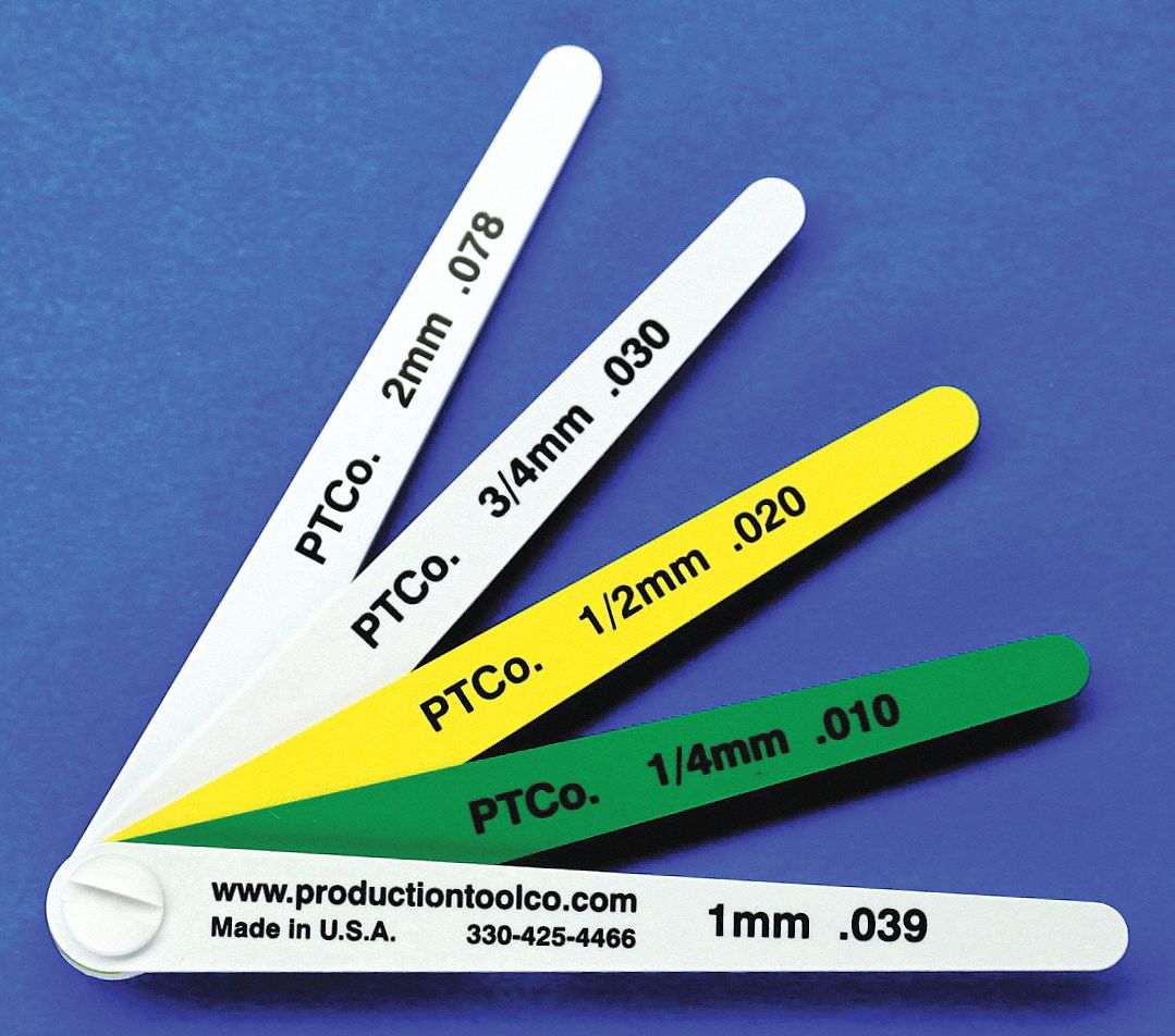 ASSEMBLY TOOL Feeler Gauge, Blade Material Plastic, Yes