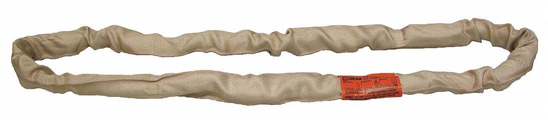 Roundsling: Type 5, Polyester, Polyester, 10 ft Sling Lg, 1 1/8 in Body Dia