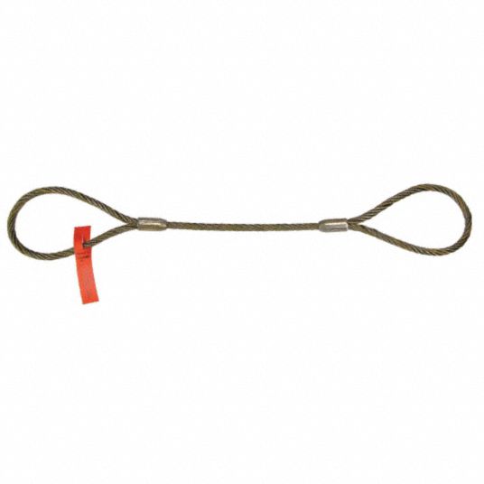 Wire Rope Sling - Single Leg Eye and Eye Hook - 5/8 x 3