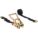 TIE DOWN STRAP, RATCHET, FLAT-HOOK, GEN PURPOSE, 1 IN W, 330 LB WLL, BLACK, 10 FT L