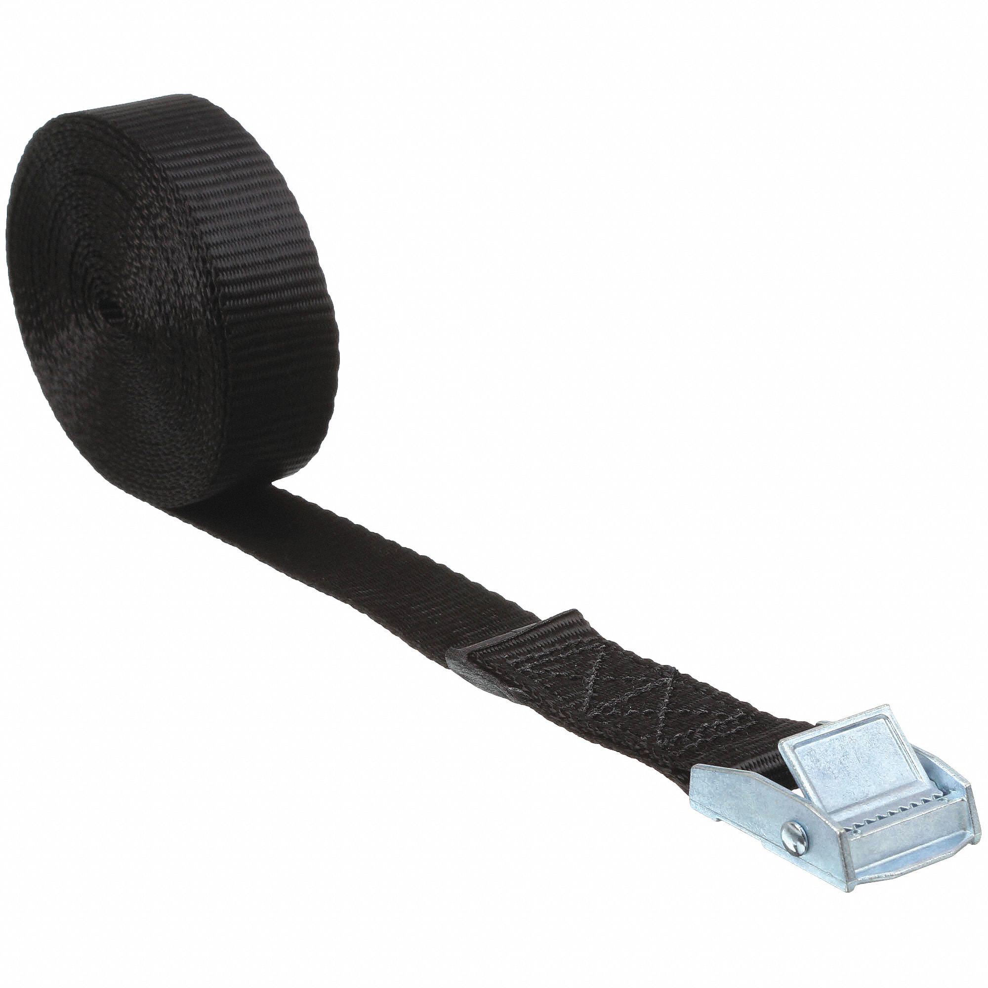 TIE DOWN STRAP, CAM BUCKLE, ENDLESS, GEN PURPOSE, 1 IN W, 330 LB WLL, BLACK, 15 FT L