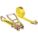 TIE DOWN STRAP, RATCHET, WIRE-HOOK, GEN PURPOSE, 2 IN W, 3,300 LB WLL, YELLOW, 30 FT L