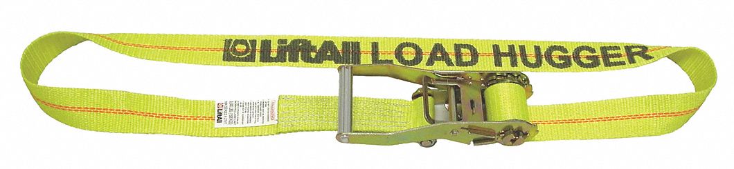TIE DOWN STRAP, RATCHET, ENDLESS, GEN PURPOSE, 4 IN W, 5,000 LB WLL, YELLOW, 30 FT L