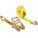 TIE DOWN STRAP, RATCHET, WIRE-HOOK, GEN PURPOSE, 2 IN W, 1,600 LB WLL, YELLOW, 30 FT L