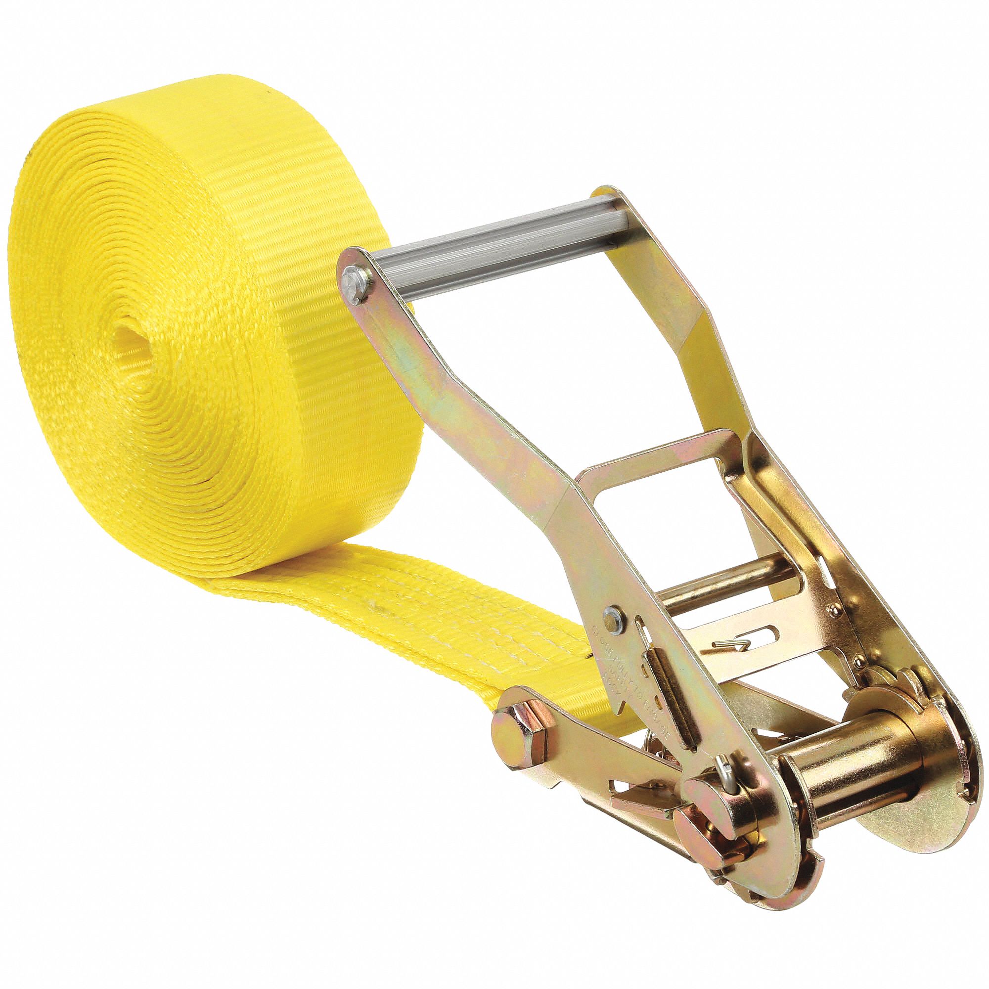 TIE DOWN STRAP, RATCHET, ENDLESS, GEN PURPOSE, 2 IN W, 3,300 LB WLL, YELLOW, 27 FT L