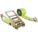 TIE DOWN STRAP, RATCHET, WIRE-HOOK, CUT-RESISTANT EDGES, 4 IN W, 5,000 LB WLL, YELLOW, 27 FT L