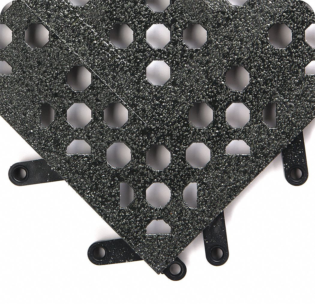 WEARWELL Interlocking Drainage Mat, 12 in Mat Length, 12 in Mat Width