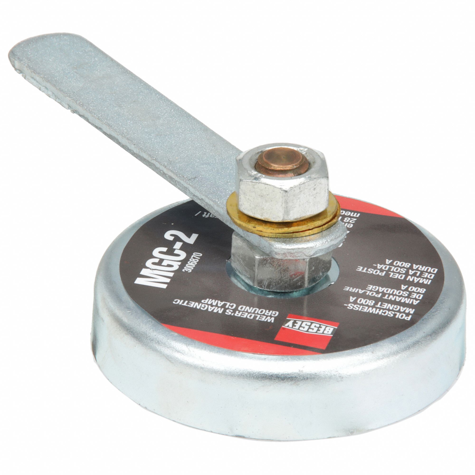 Magnetic Welding Ground: 800 A, 55 lb Max Pull