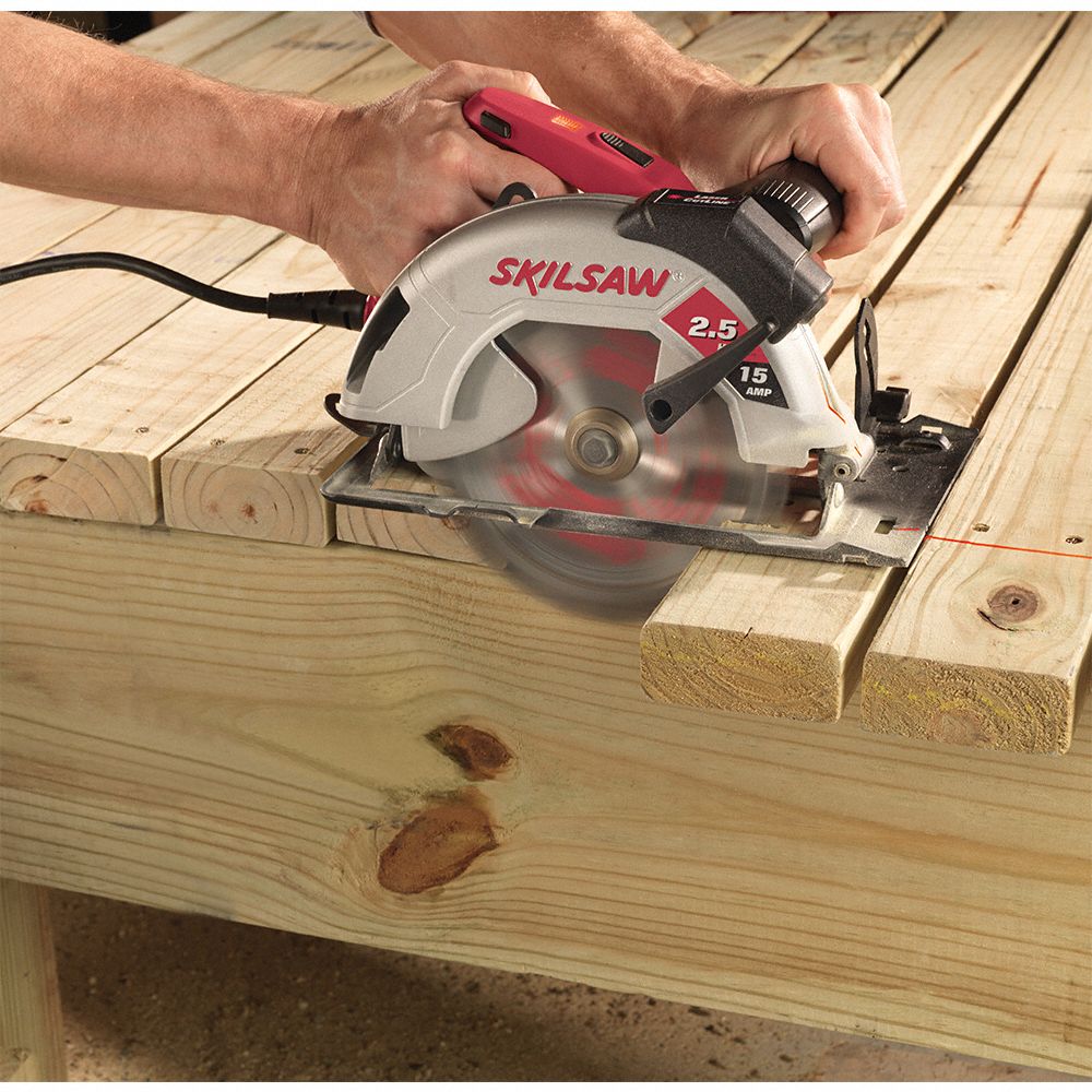 SKIL Circular Saw 7 1/4 in Blade Dia., 15 A Current, Right, 1 15/16 in