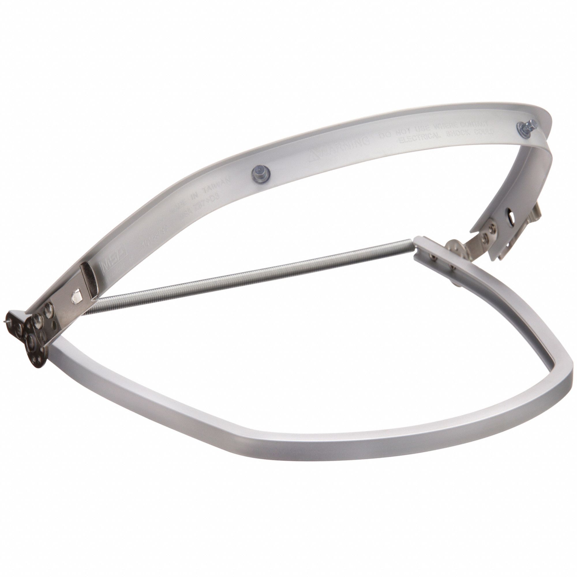 FACESHIELD FRAME, UNIVERSAL, SILVER, ANODIZED ALUMINUM, CSA Z94.1-2015