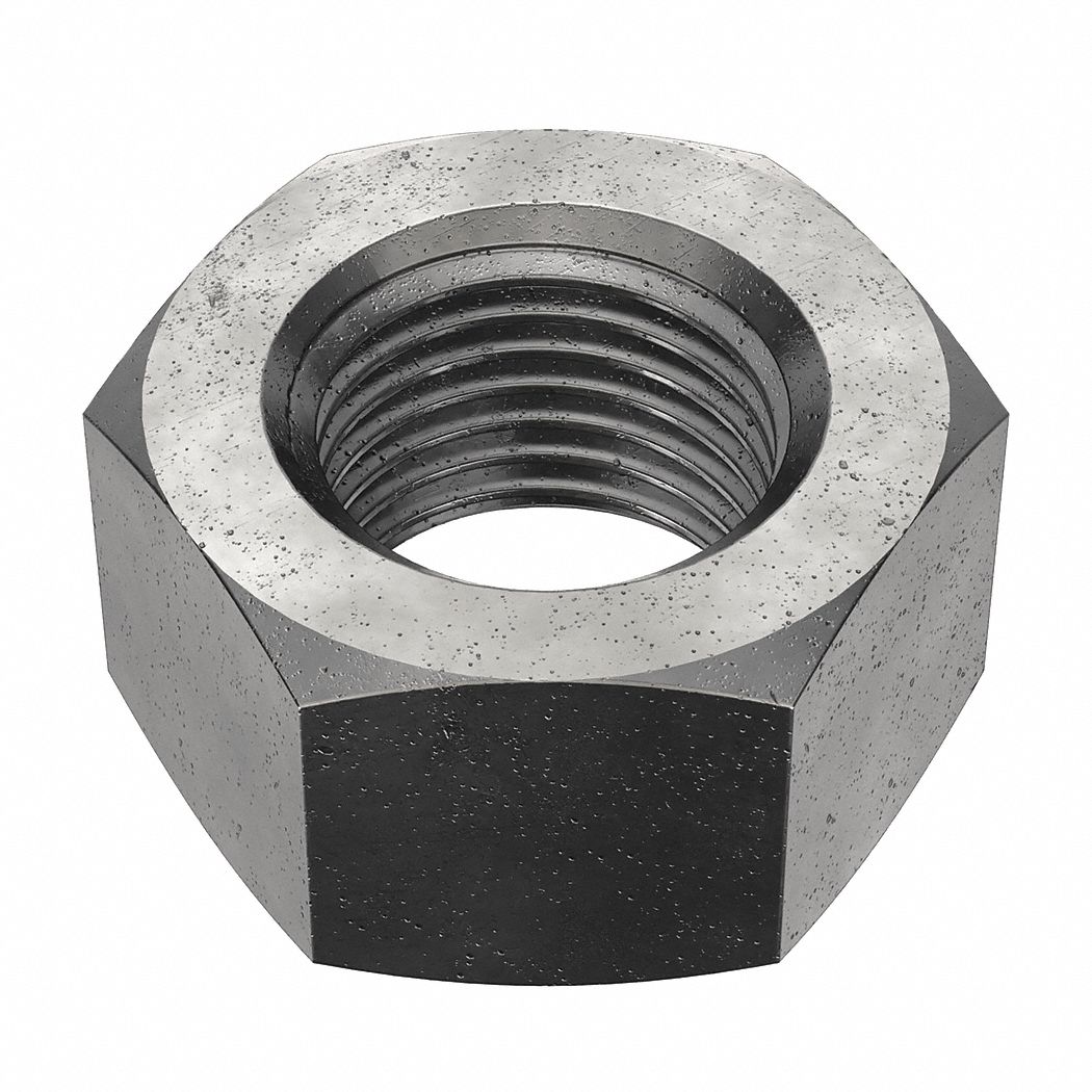 Hex Nut: Std Hex, 9/16"-18 Thread, 7/8 in Hex Wd, 31/64 in Hex Ht, Steel, Grade 5, Plain, Std, 25 PK