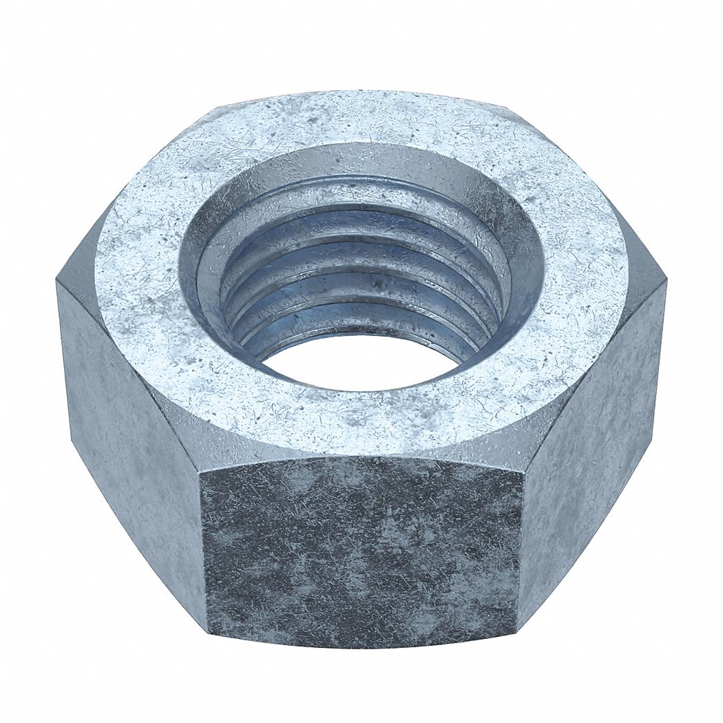 Hex Nut: Std Hex, 5/16"-24 Thread, 1/2 in Hex Wd, 17/64 in Hex Ht, Steel, Grade 5, Std, 100 PK