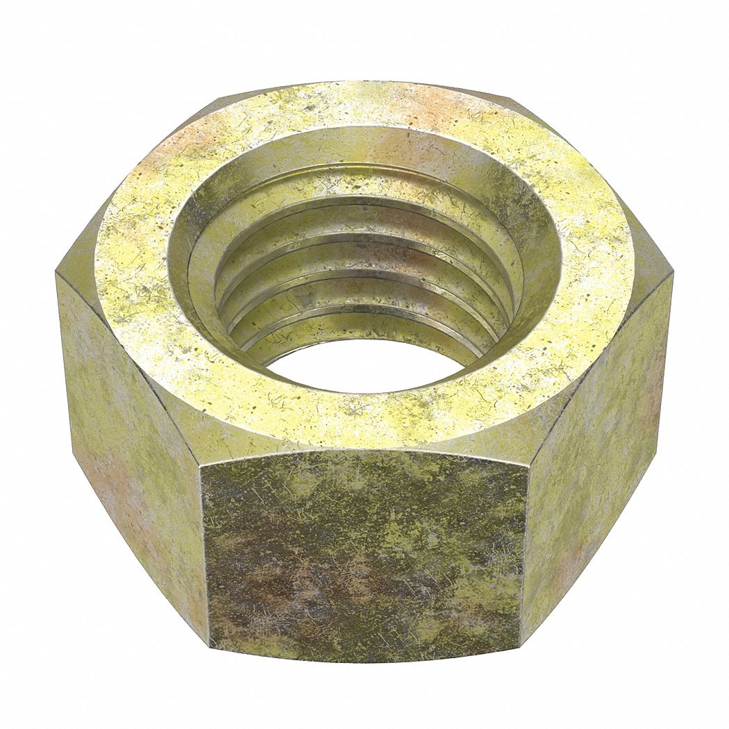 Hex Nut: Std Hex, 5/8"-11 Thread, 15/16 in Hex Wd, 35/64 in Hex Ht, Steel, Grade 8, Std, 25 PK