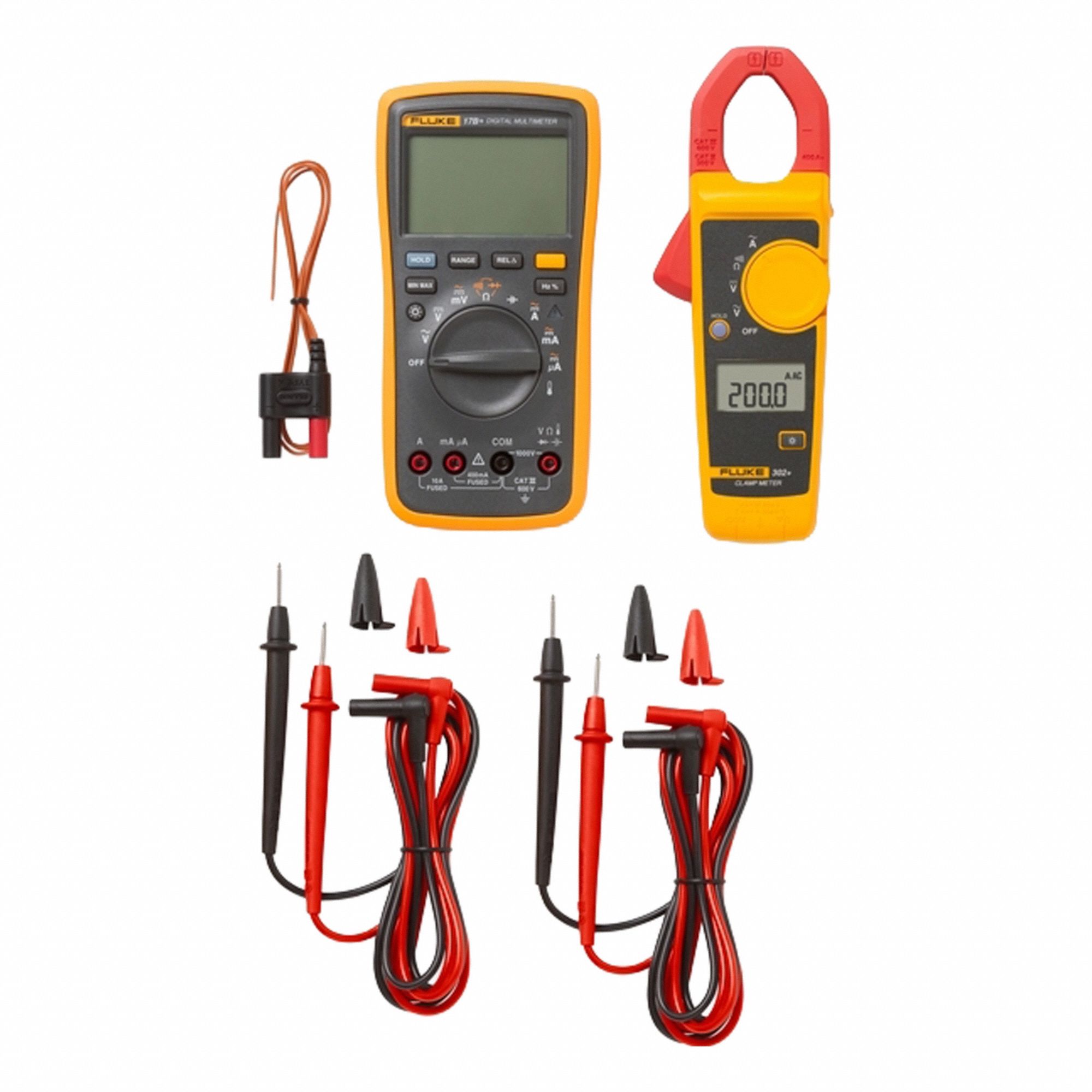 Digital Multimeter Clamp On Kit: Clamp Meter/Digital Multimeter, CAT III 600V, IP40