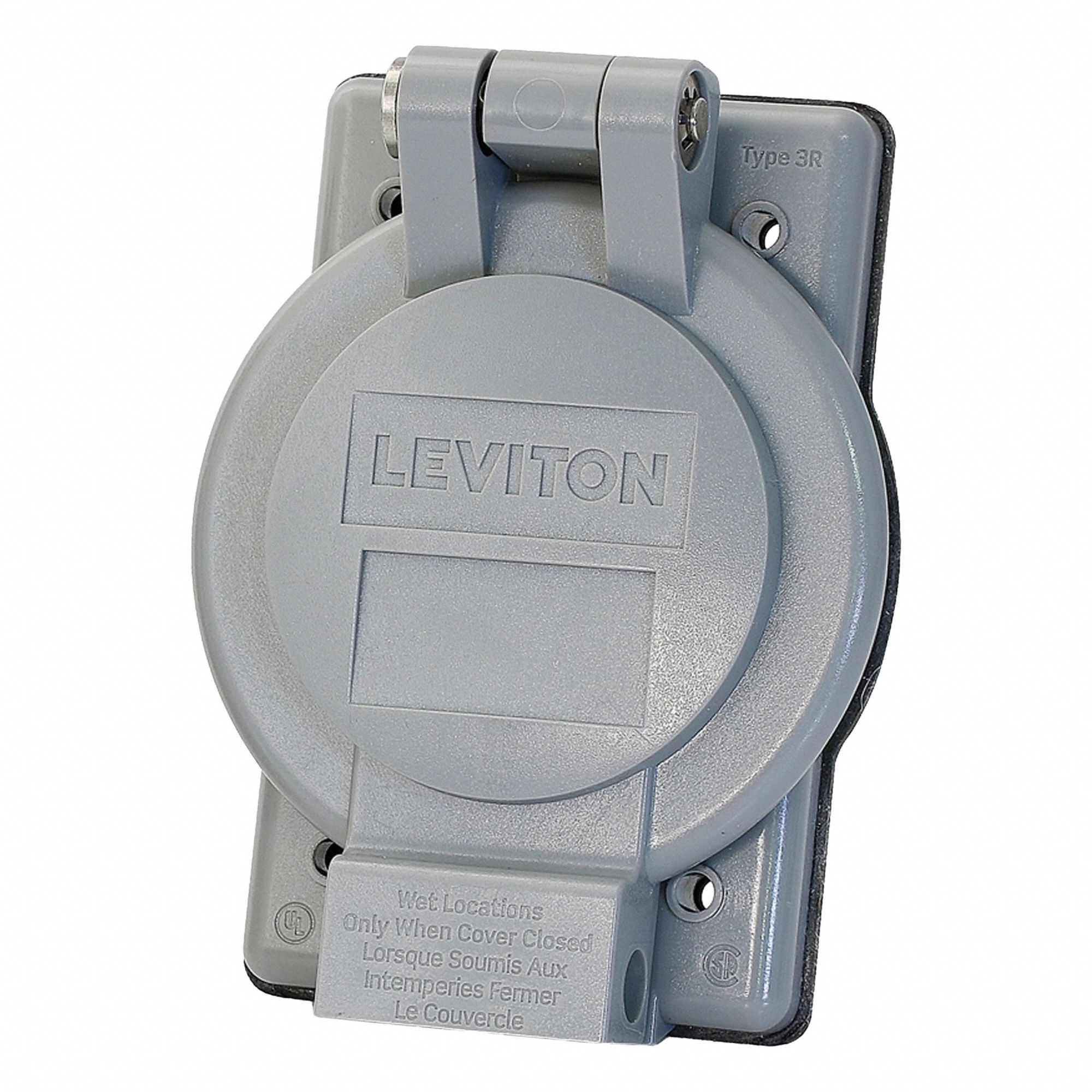 Weatherproof Cover: Thermoplastic, FD/FS, Locking Flanged, 1 Gangs, 4 11/16 in Overall Ht