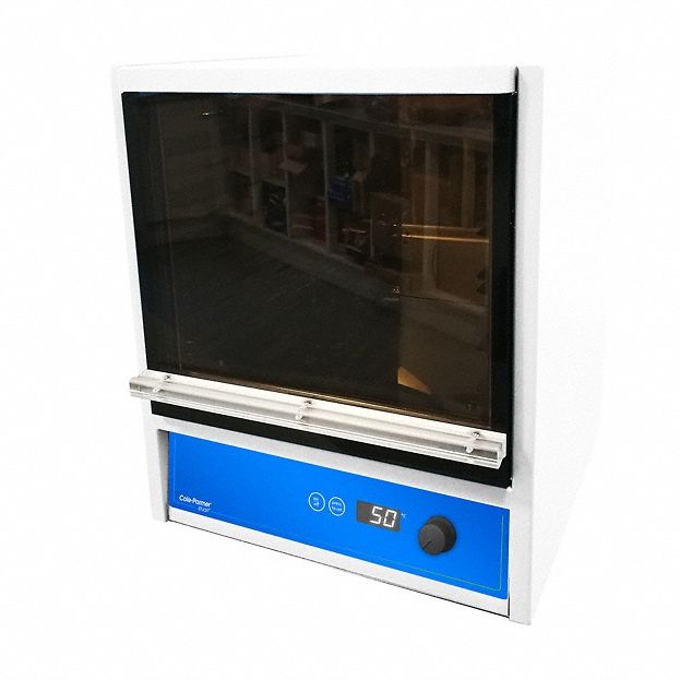 Incubator: Forced Air, 0.7 cu ft Capacity, 15 in x 15 in x 17 3/8 in, Digital, 4 Shelves