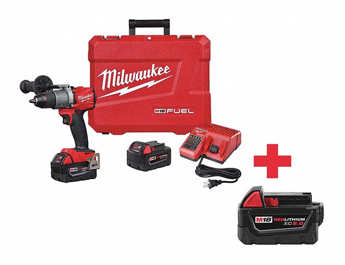 MILWAUKEE Drill, Cordless, 1800 RPM, 18V DC 391W06280322 48111850