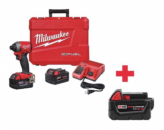 MILWAUKEE Impact Driver 2,000 inlb Max. Torque, 3,600 RPM Free Speed