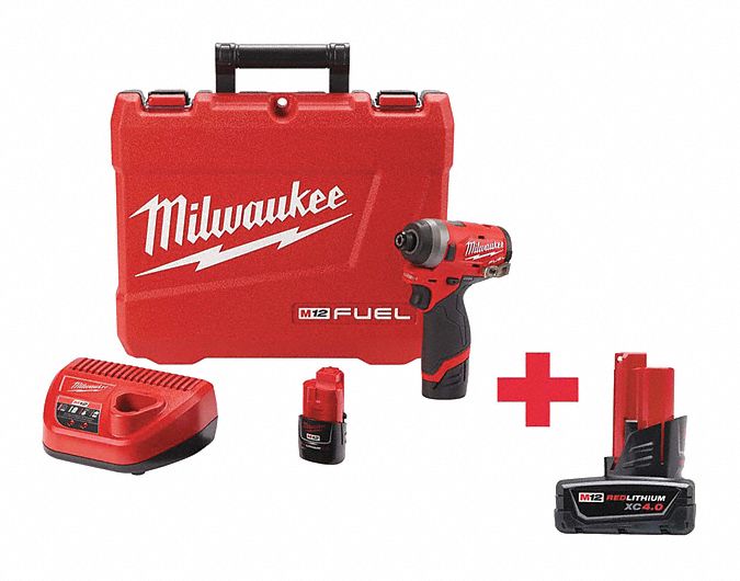 MILWAUKEE Impact Driver, Pistol Grip, 12VDC 508V55255322 48112440