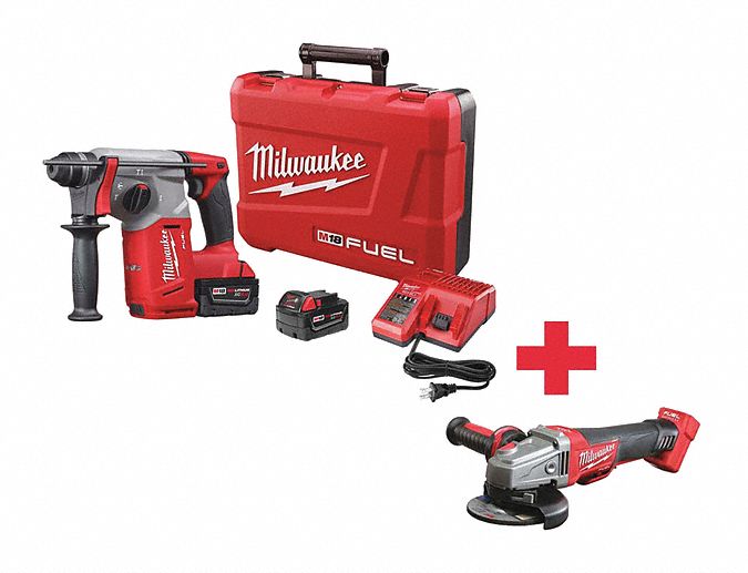 MILWAUKEE Cordless Rotary Hammer Kits, w/Battery 508V65271222 2783