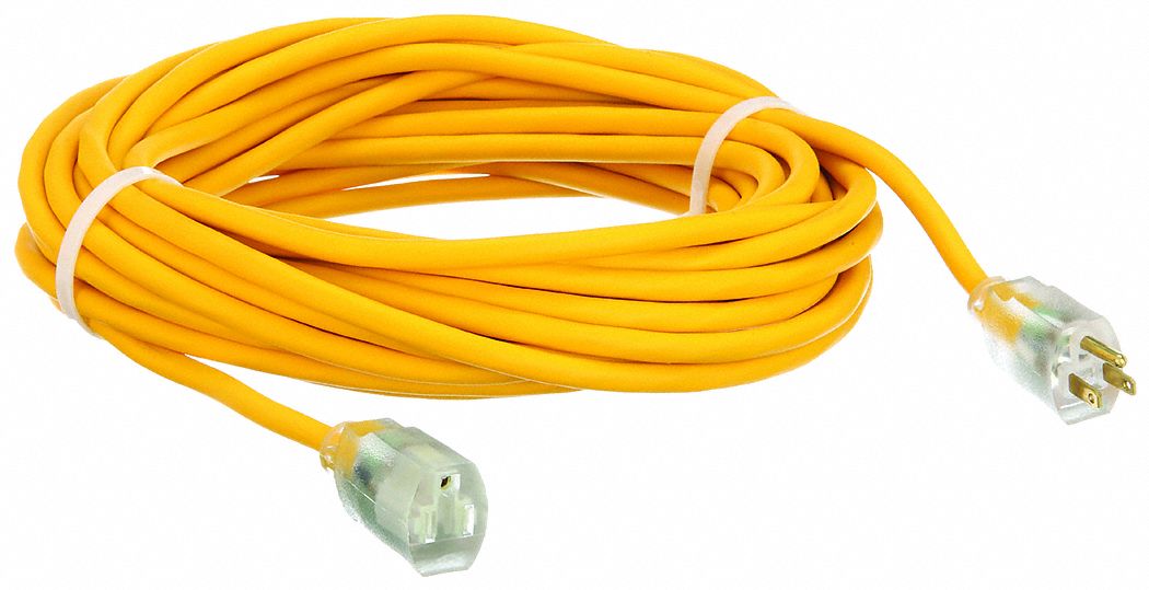 Extension Cord, SJEOOW, 50 ft 14/3, Lit/End