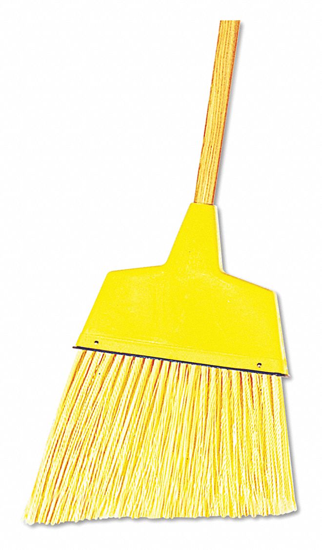 Angler Broom Plastic/Wood 53 L Ylw PK12