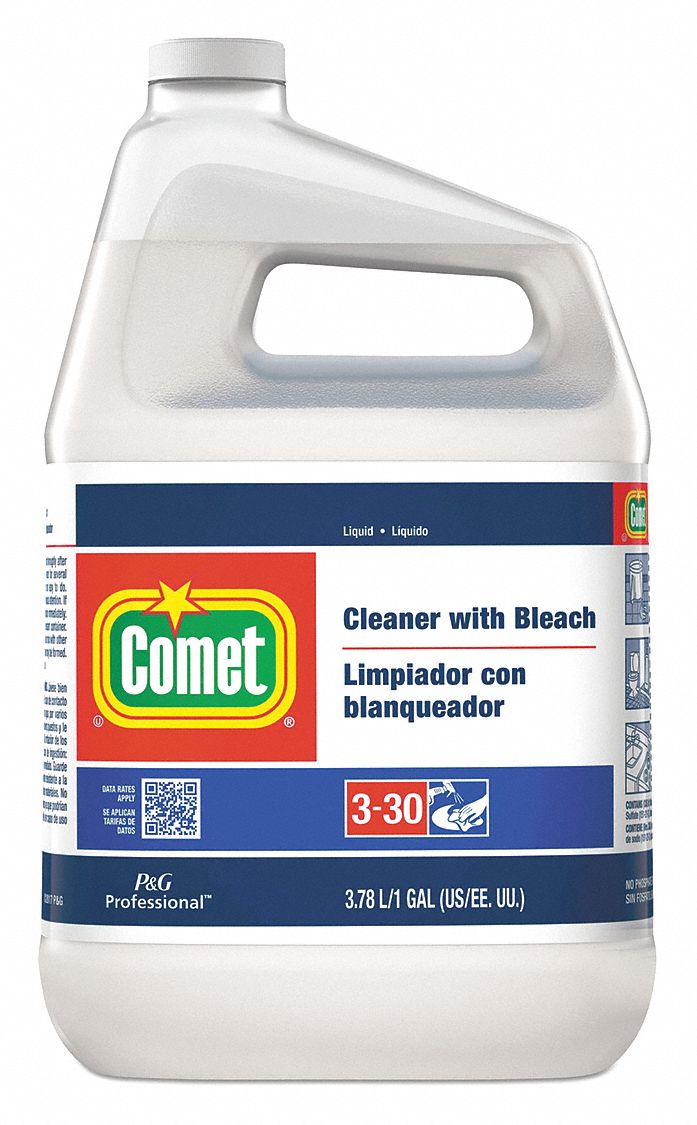 COMET Cleaner with Bleach, Liquid, 1gal., PK3 392C1402291 Grainger