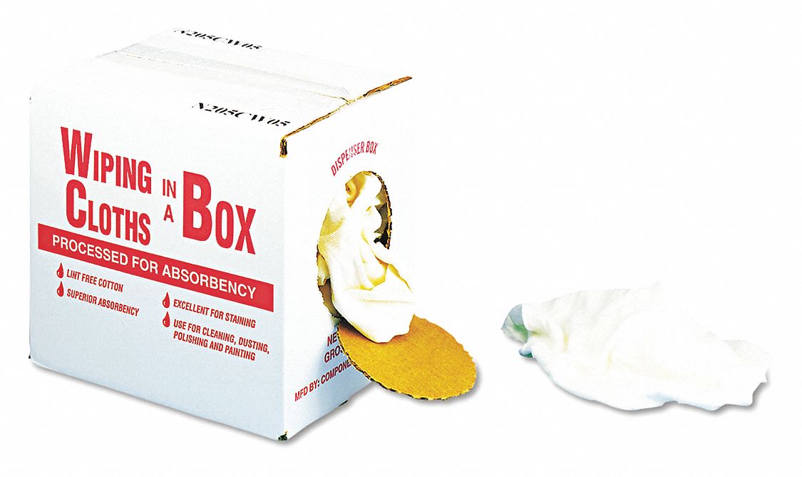 Wiping Cloths Cotton White 5 lb.