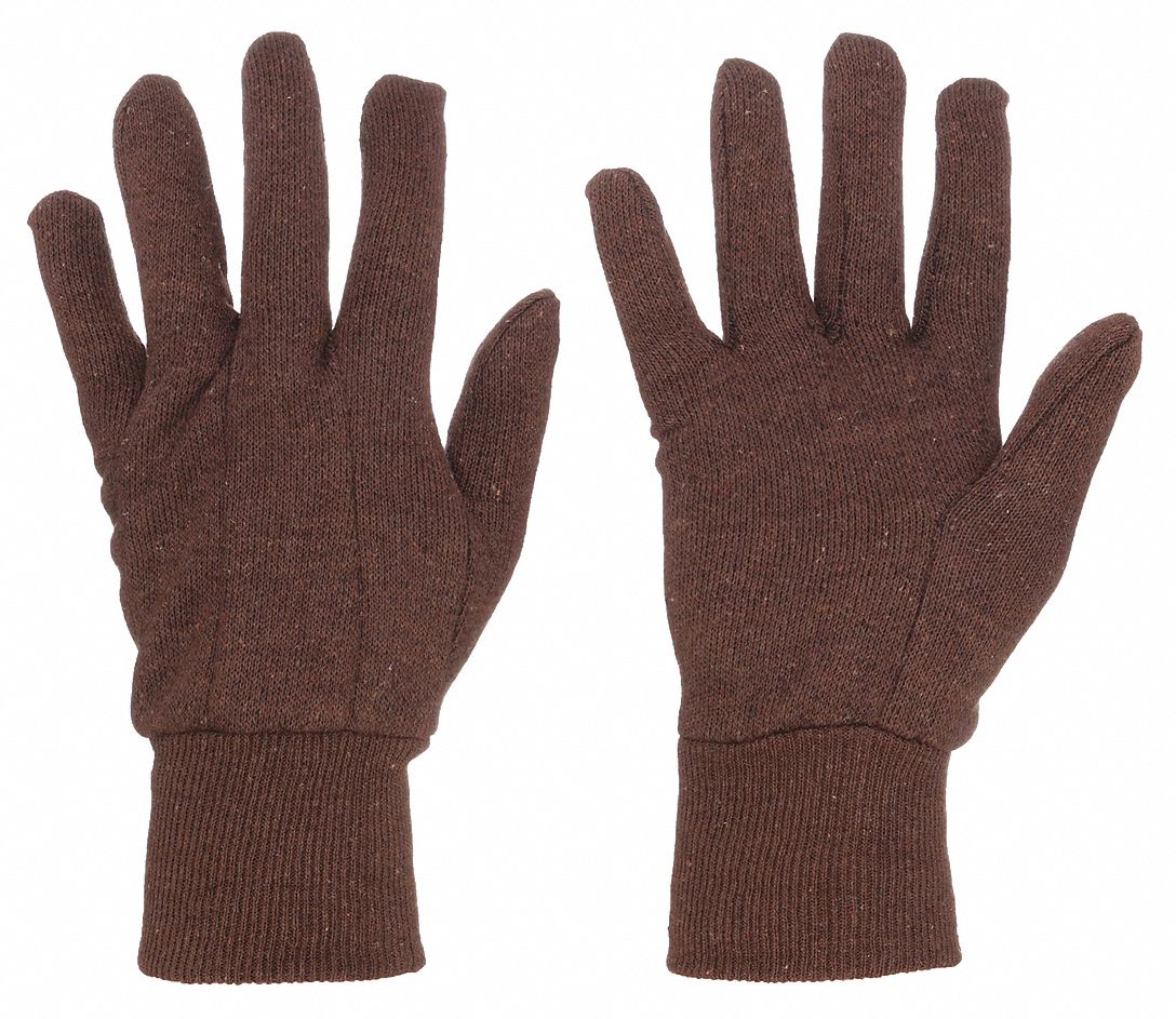 Gloves, Cotton, Brn,