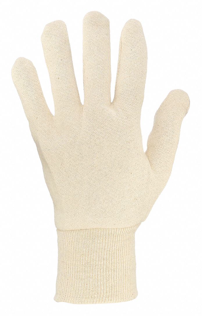 Gloves, Cotton, Brn, Large, 8 oz., PK12