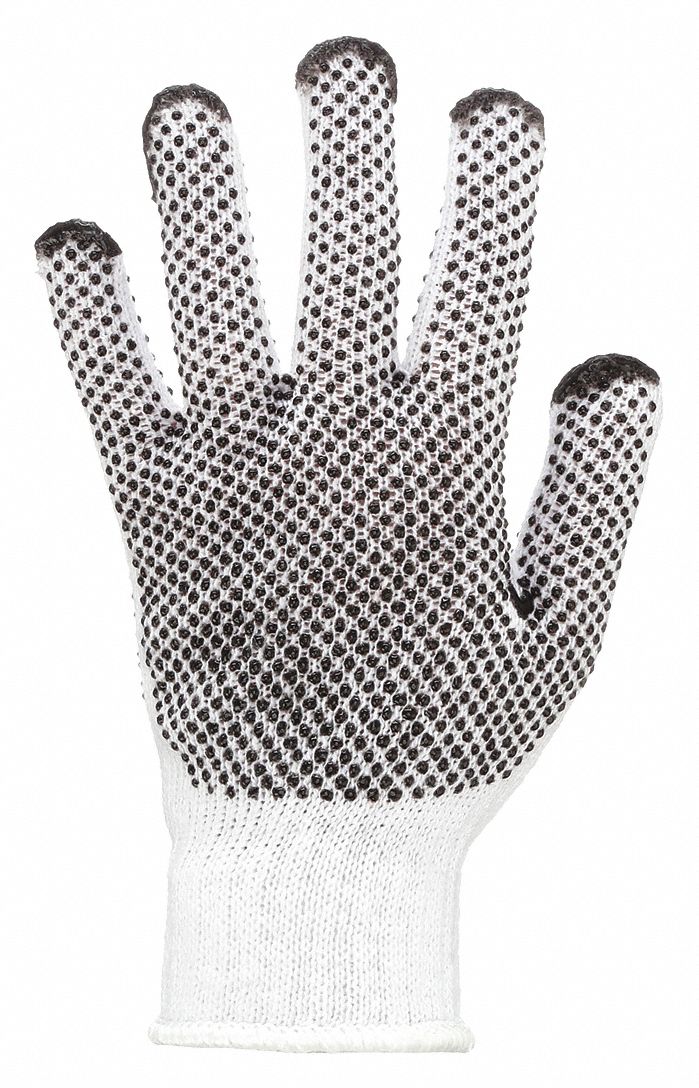 Gloves, Dots, Cotton/Polyester,