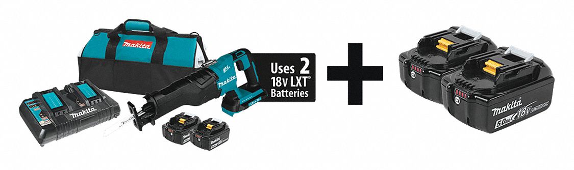 Cordless Recip Saw Kit, 3000 SPM, 36VDC