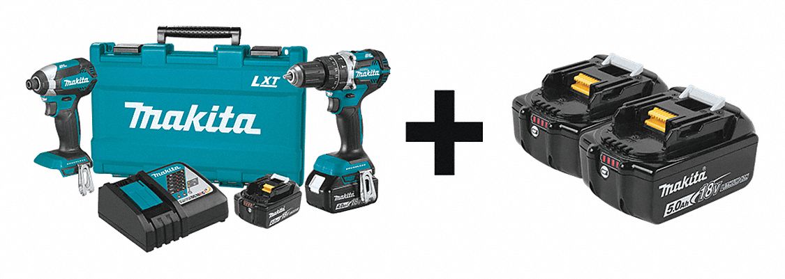 Cordless Combination Kit, 2 Tools, 18V DC