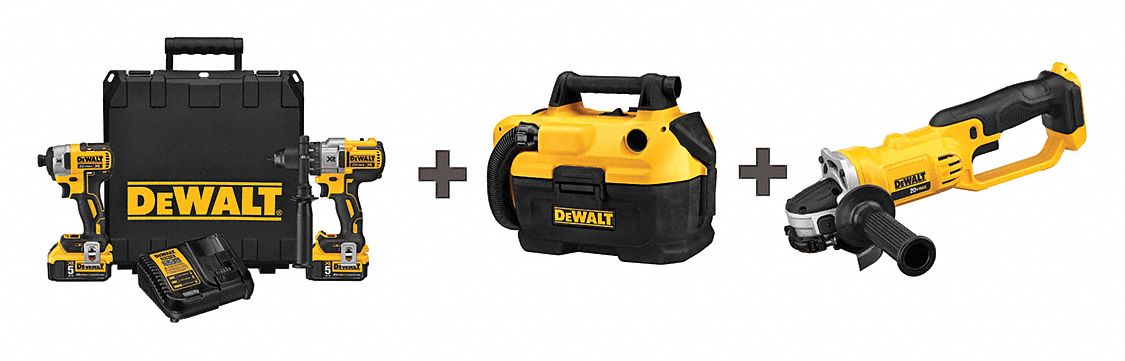 Cordless Combination Kit, 4 Tools, 20V DC