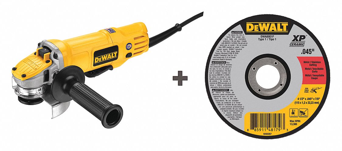 Angle Grinder, 4-1/2" Wheel Dia., 120VAC