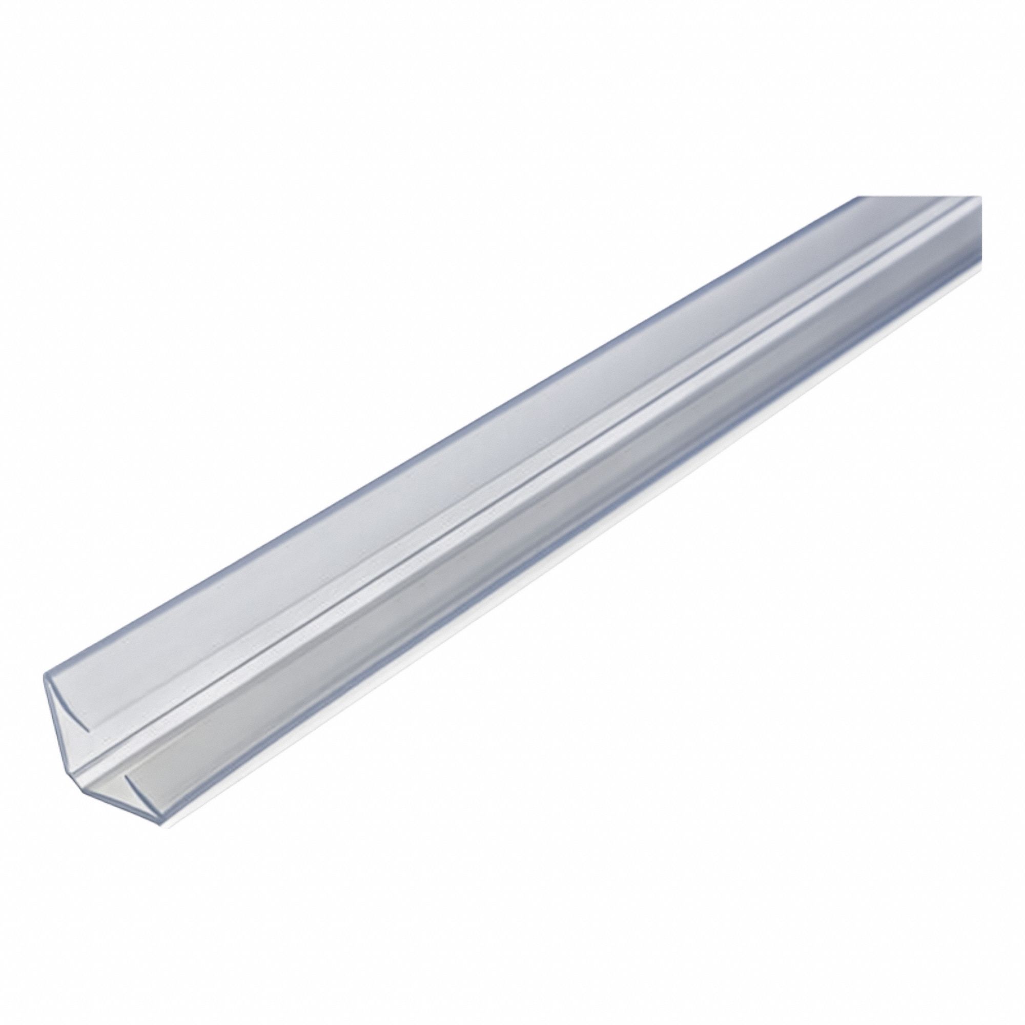 Smoke and Draft Seal: Batwing, Self-Adhesive Mounting, Std, Flex Elastomer/Rigid PVC, Clear