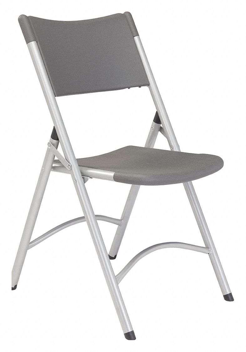 NATIONAL PUBLIC SEATING, Charcoal Seat, Plastic Seat, Folding Chair
