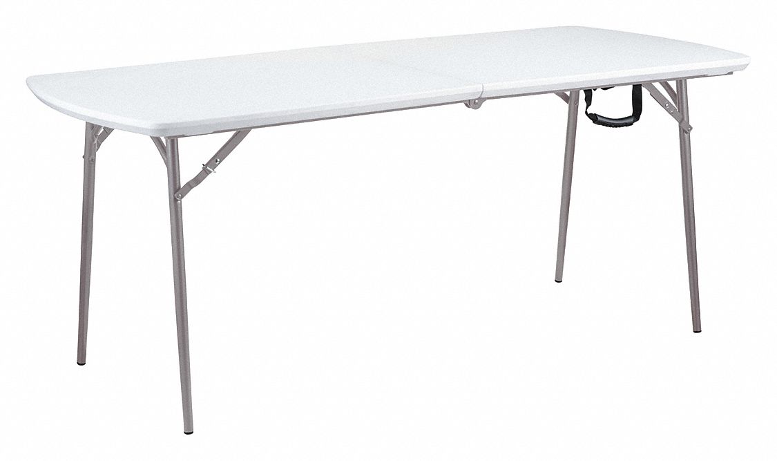 FoldinHalf Table,Gray,30"x72" Grainger