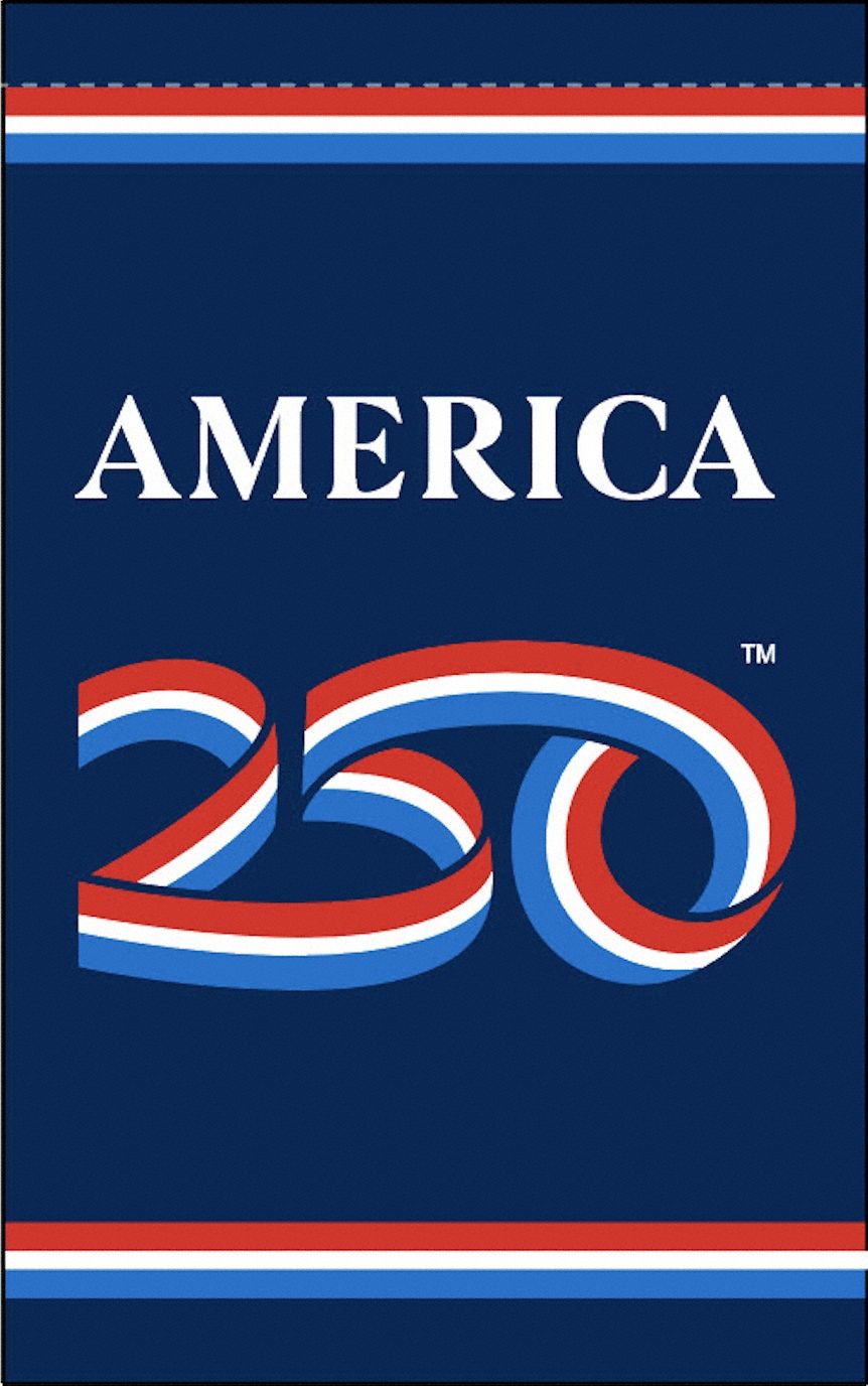 America Anniversary Flag: Nylon, Indoor/Outdoor, 12 in x 18 in